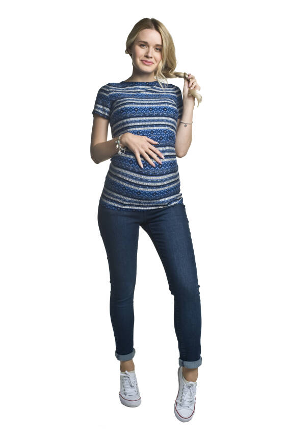 Jeansowe spodnie ciążowe rurki  Vito 