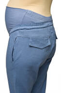 Lniane spodnie ciążowe Lanti niebieskie 8
