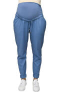  Lniane spodnie ciążowe Lanti niebieskie 5