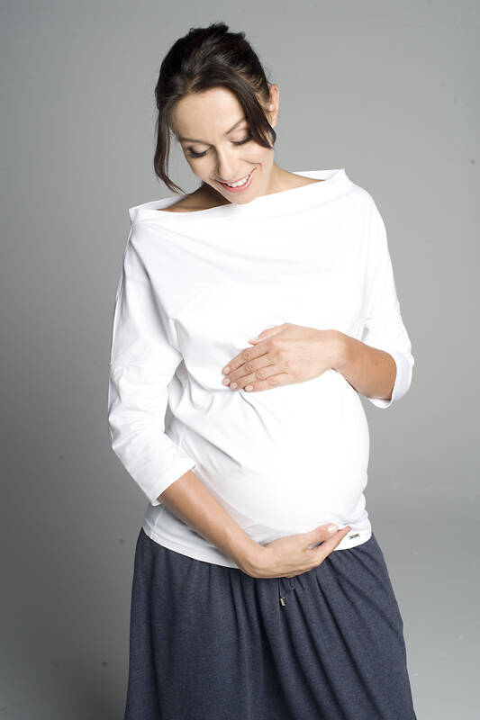 Bluzka ciążowa Avi Vegan biała 1