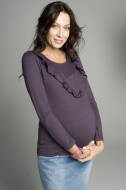 Bluzka ciążowa i do karmienia Esme  DR Vegan fioletowa